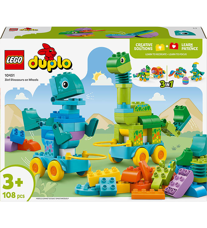 LEGO DUPLO Town 3-i-1-dinosaurer på hjul