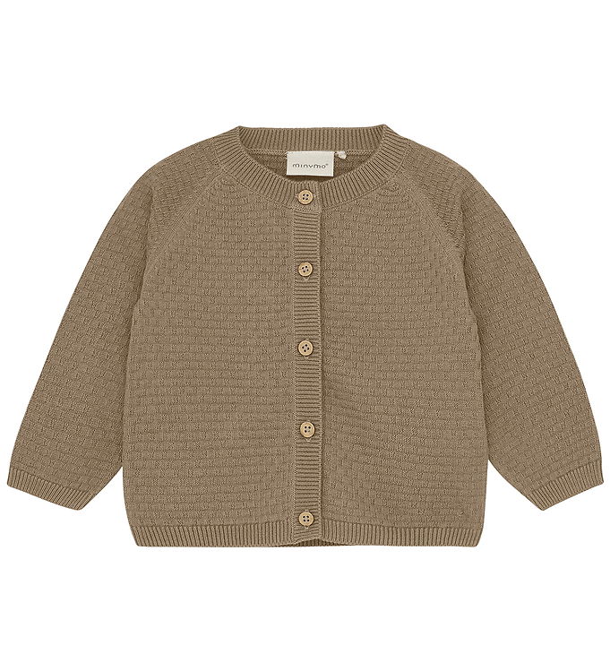 Minymo Cardigan - Strik - Timber Wolf