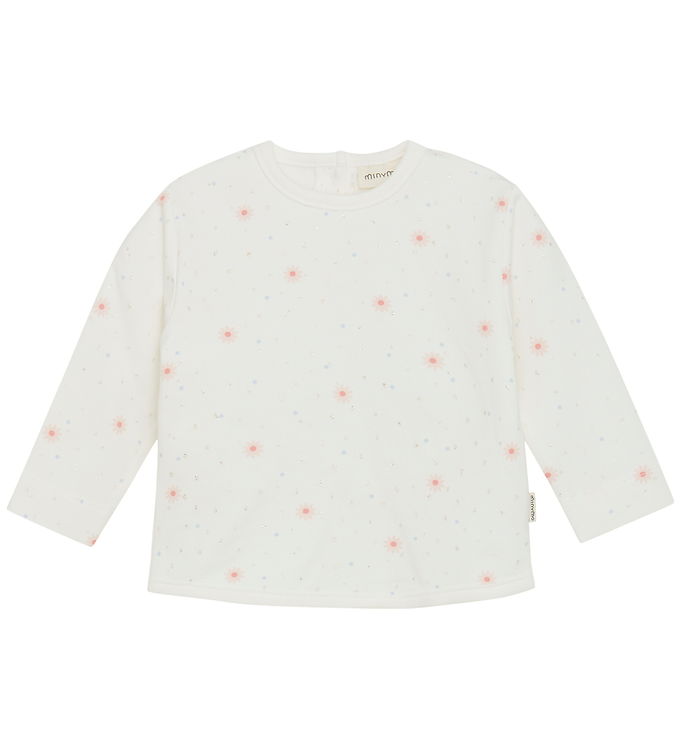 Minymo Sweatshirt - Viskose/Bomuld - Marshmallow White