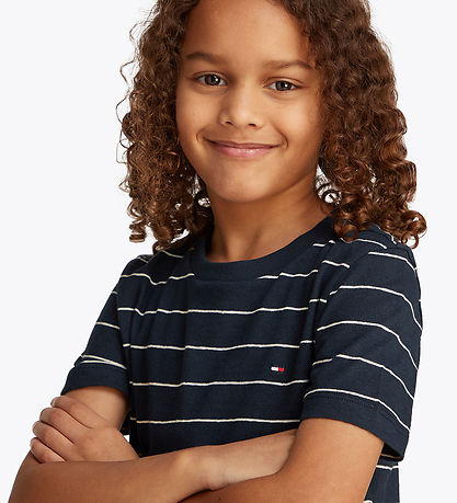 T-Shirt Tommy Hilfiger - YD Cotton Lin - Dark Nuit Marine Bande