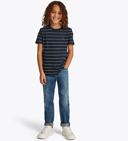 T-Shirt Tommy Hilfiger - YD Cotton Lin - Dark Nuit Marine Bande