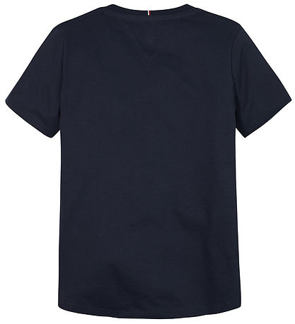 Tommy Hilfiger T-Shirt - Schriftzug Slim - Dark Nacht Navy