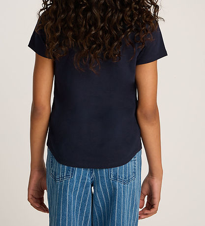 Tommy Hilfiger T-Shirt - Schriftzug Slim - Dark Nacht Navy