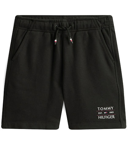 Tommy Hilfiger Sweatshorts - Flag - Sort Tommy Hilfiger Sweatshorts - Flag - Sort