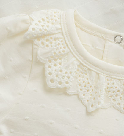 En Fant Bodysuit s/s - Egret