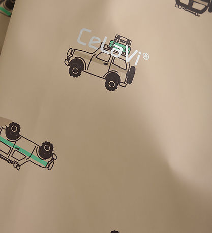 CeLaVi Rainwear - PU - White Pepper w. Print