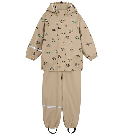 CeLaVi Rainwear - PU - White Pepper w. Print