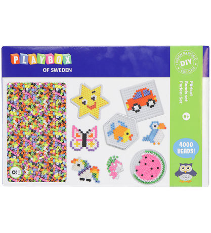 Playbox Perlesæt - 4000 Perler + 4 Perleplader