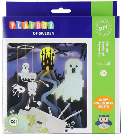 Playbox Perlesæt - Selvlysende Perler - 1100 stk
