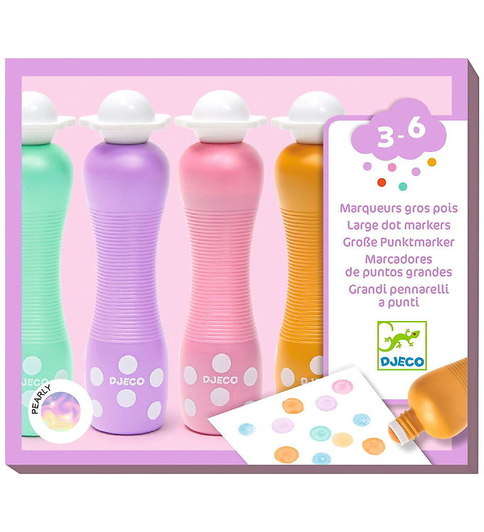 Djeco Prikmarkører - 4 stk. - Pearly