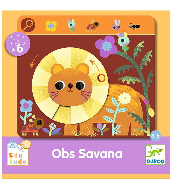 Djeco Spil - Find Og Drej - Obs Savana