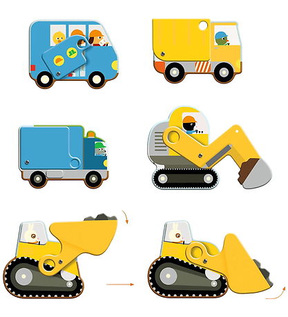 Djeco Puslespil - 17 Brikker - Byggeplads