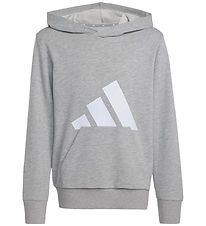 adidas Performance Hættetrøje - J BL FT HD 280 - Mgreyh/White adidas Performance Hættetrøje - J BL FT HD 280 - Mgreyh/White