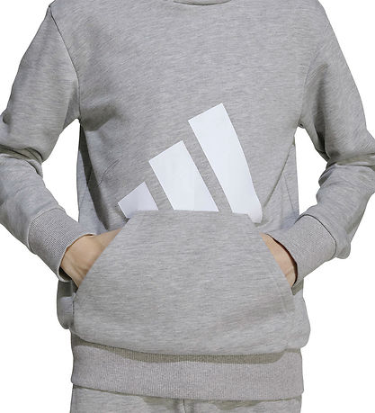 adidas Performance Hoodie - J BL FT HD 280 - Mgreyh/White