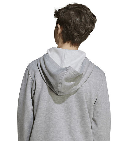 adidas Performance Hoodie - J BL FT HD 280 - Mgreyh/White