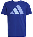 adidas Performance T-shirt - J BL - Royblu/Blufus/Globlu adidas Performance T-shirt - J BL - Royblu/Blufus/Globlu
