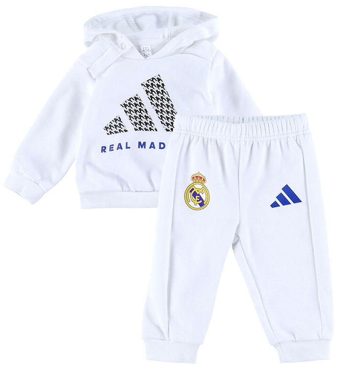 adidas Performance Sweatsæt - Real Madrid - Hvid/Sort/Croyal
