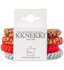 Kknekki Hårelastikker - 4-pak - Blå/Beige/Pink/Gul Kknekki Hårelastikker - 4-pak - Blå/Beige/Pink/Gul