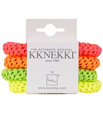 Kknekki Hårelastikker - 4-pak - Pink/Orange/Grøn/Gul Kknekki Hårelastikker - 4-pak - Pink/Orange/Grøn/Gul