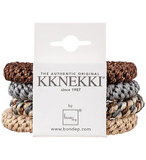 Kknekki Hårelastikker - 4-pak - Beige/Brun/Grå Kknekki Hårelastikker - 4-pak - Beige/Brun/Grå