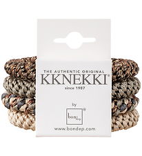 Kknekki Hårelastikker - 4-pak - Brun/Beige Kknekki Hårelastikker - 4-pak - Brun/Beige