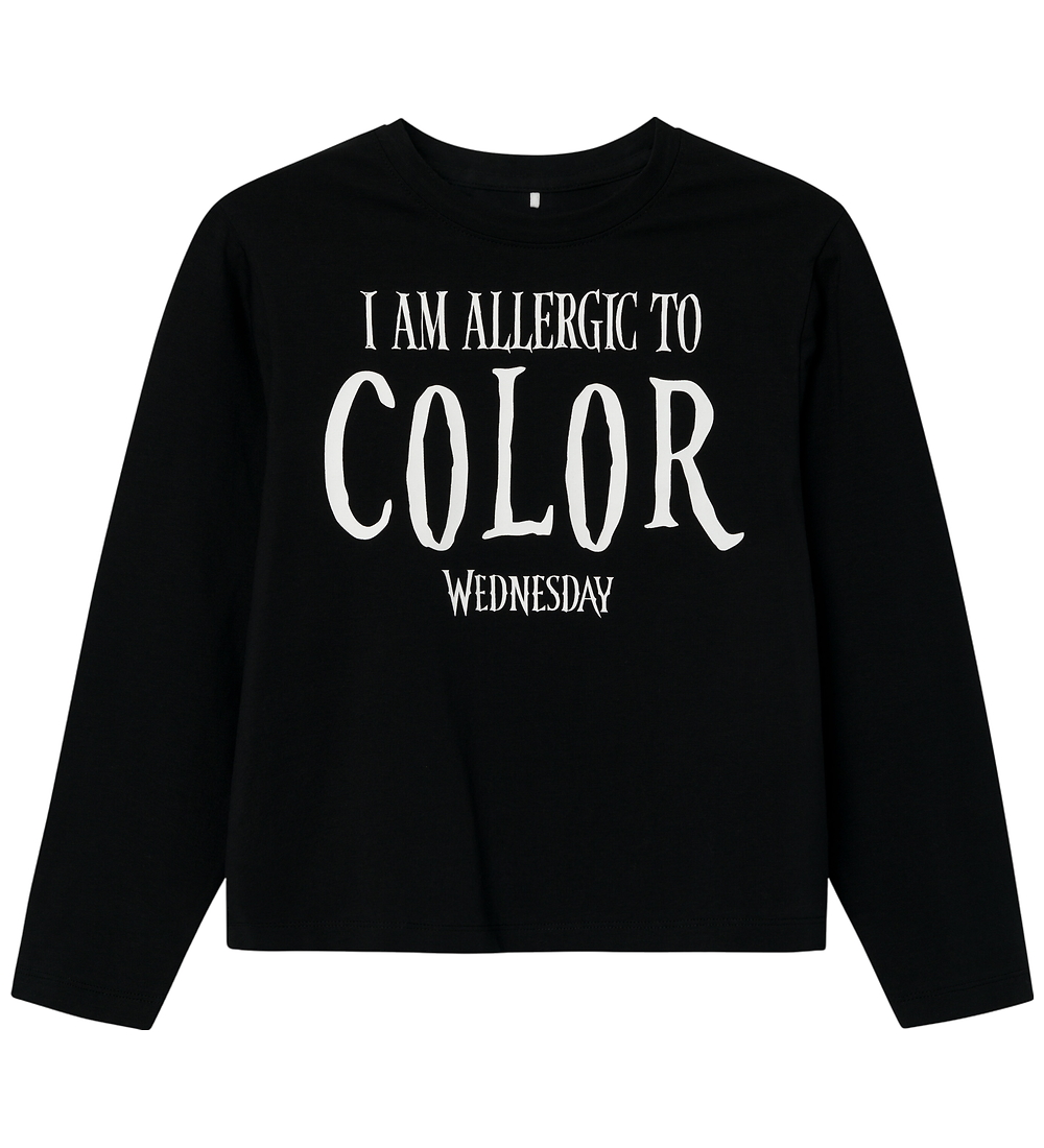 Name It Bluse - NkfPsunna - Wednesday - Schwarz - Name It - 7-8 Jahre (122-128) - Blusen