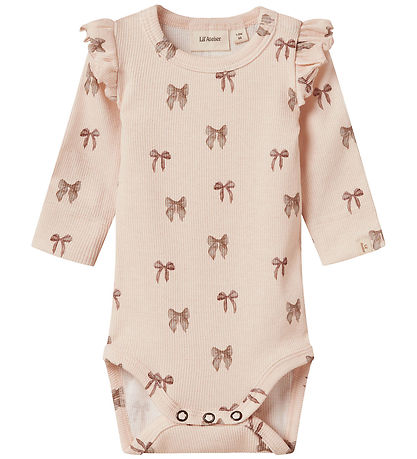 Lil' Atelier Body l/æ - Rib - NbfGavo - Silver Peony/Bow Lil' Atelier Body l/æ - Rib - NbfGavo - Silver Peony/Bow