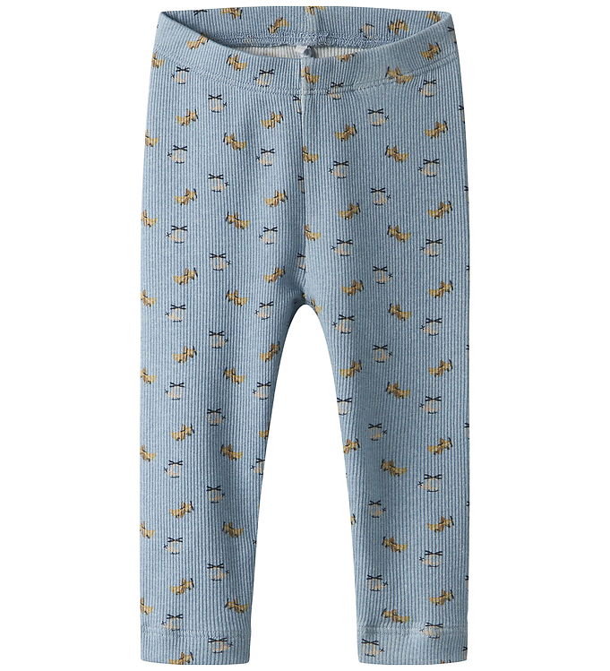 Name It Leggings - Rib - NbmKoalkab - Dusty Blue