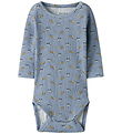 Name It Bodysuit l/s - Rib - NbmKoalkab - Dusty Blue