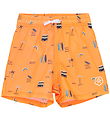 Color Kids Badeshorts - AOP - Orange Pop Color Kids Badeshorts - AOP - Orange Pop