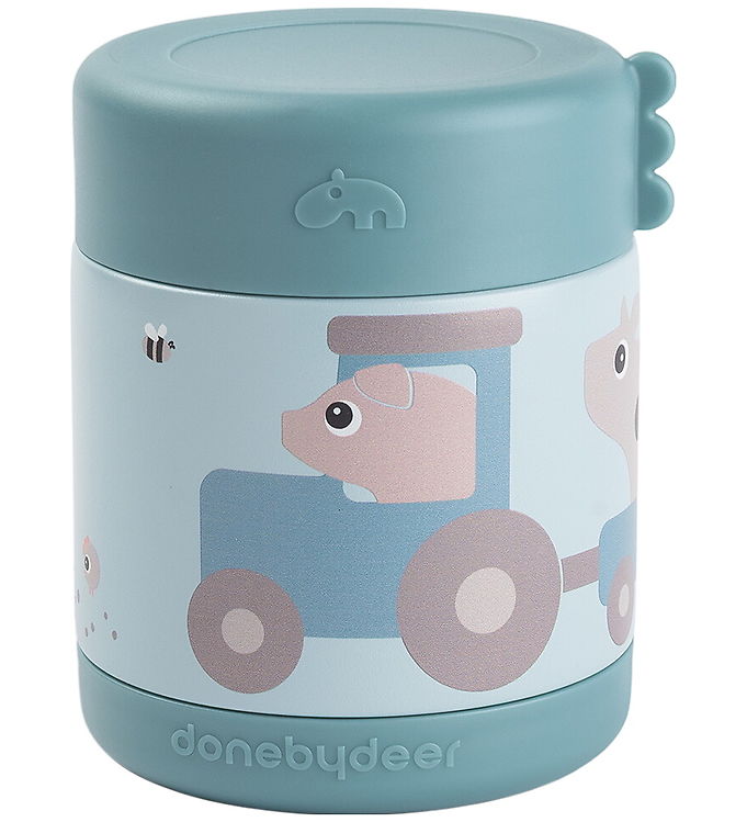 Done by Deer Termobeholder - 300 ml - Tiny Farm - Blå