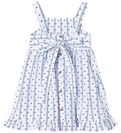 Fliink Dress - Polka - Cloud Dancer Dot Aop
