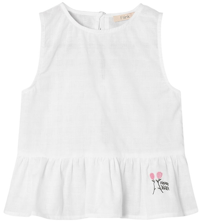 Fliink Top - Zorro - Cloud Dancer m. Hulmønster