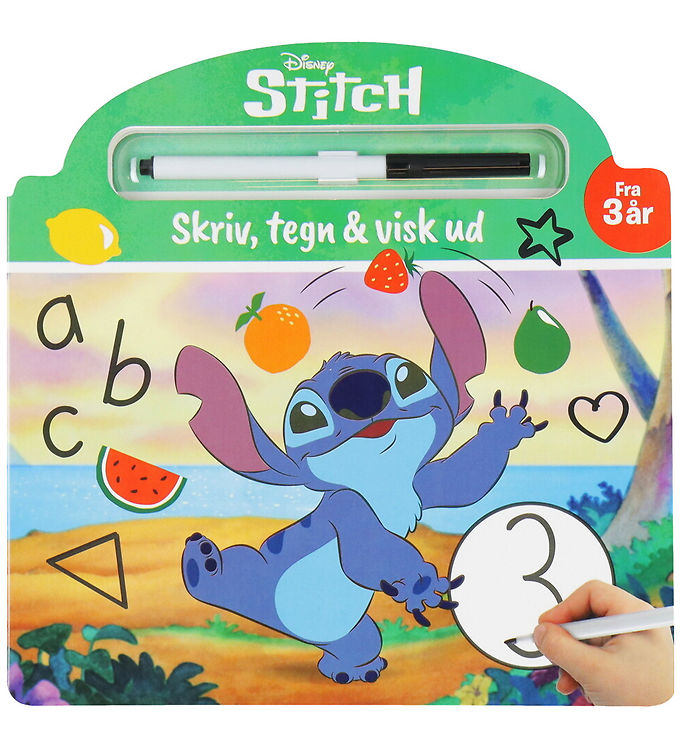 Alvilda Aktivitetsbog - Disney Stitch - Skriv, Tegn & Visk Ud