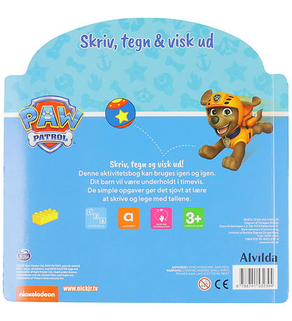 Cahier d'Activités Alvilda - Paw Patrol - Écrire, Symbole et eff
