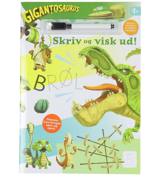 Alvilda Aktivitetsbog - Gigantosaurus - Skriv Og Visk Ud