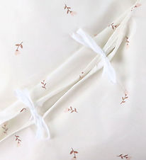 Nørgaard Madsens Sengetøj - Baby - Off White m. Mauve Blomster