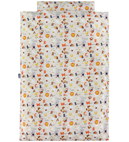 Nørgaard Madsens Sengetøj - Baby - Beige m. Alfabet Nørgaard Madsens Sengetøj - Baby - Beige m. Alfabet