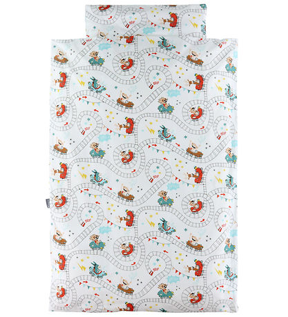 Nørgaard Madsens Sengetøj - Junior - Hvid m. Rutsjebane Nørgaard Madsens Sengetøj - Junior - Hvid m. Rutsjebane