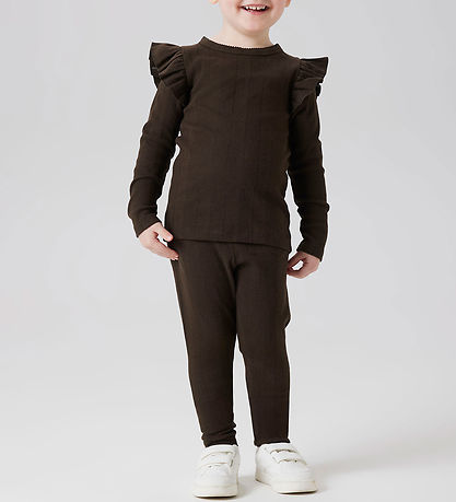Name It Leggings - Noos - NmfJulia - Delicioso m. Hulmønster Name It Leggings - Noos - NmfJulia - Delicioso m. Hulmønster