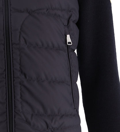 Moncler Cardigan - Uld/Dun - Navy
