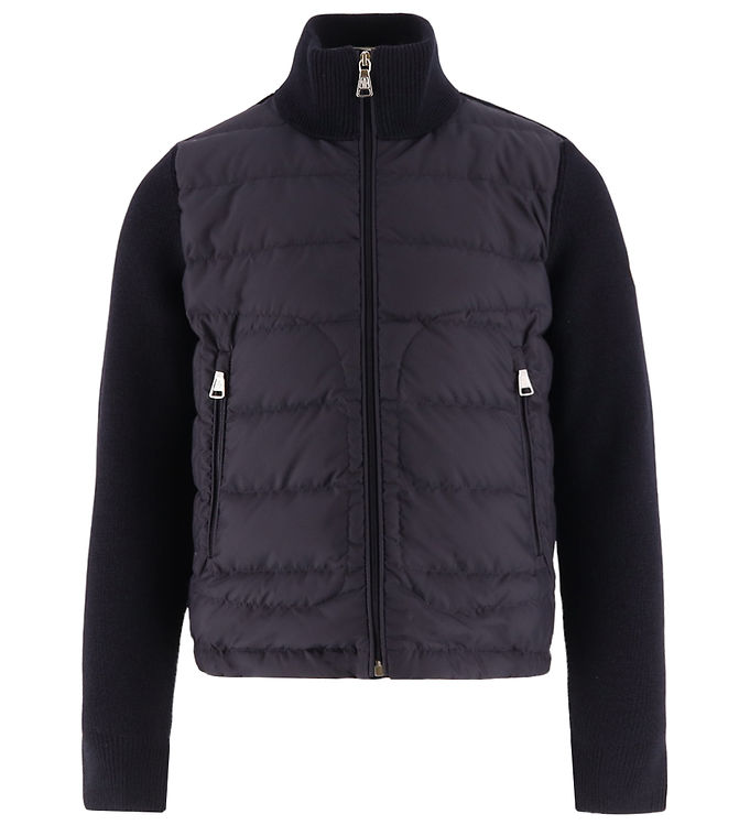 Moncler Cardigan - Uld/Dun - Navy