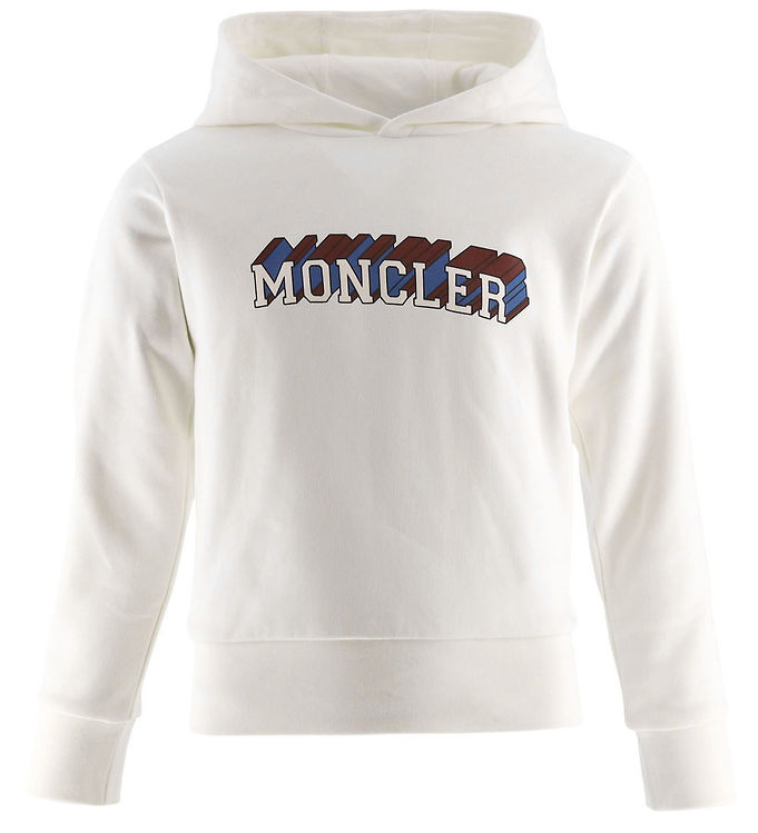 Moncler Hættetrøje - Hvid m. Print