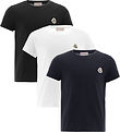 Moncler T-shirts - 3-pak - Hvid/Sort/Navy Moncler T-shirts - 3-pak - Hvid/Sort/Navy