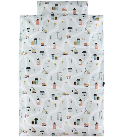 Nørgaard Madsens Sengetøj - Baby - Grå m. Veje/Arbejdsmaskiner Nørgaard Madsens Sengetøj - Baby - Grå m. Veje/Arbejdsmaskiner