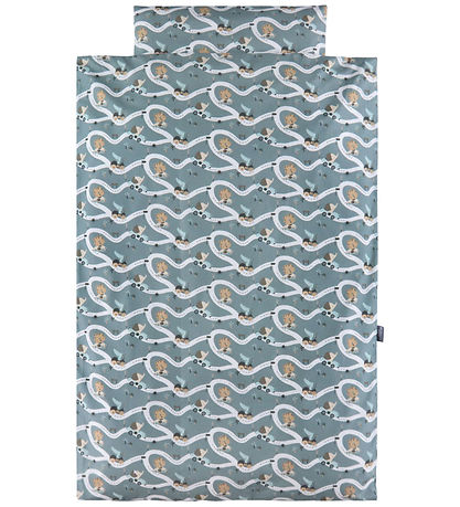 Nørgaard Madsens Sengetøj - Junior - Grå m. Biler på Snoede Veje