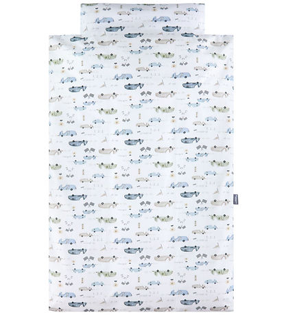 Nørgaard Madsens Sengetøj - Junior - Hvid m. Gamle Biler