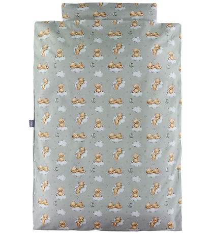 Nørgaard Madsens Sengetøj - Junior - Grå m. Sovende Bamser