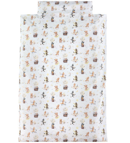 Nørgaard Madsens Sengetøj - Junior - Hvid m. Bamser i Luftballon Nørgaard Madsens Sengetøj - Junior - Hvid m. Bamser i Luftballon