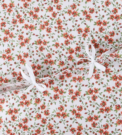Nørgaard Madsens Sengetøj - Voksen - Hvid m. Røde Blomster Nørgaard Madsens Sengetøj - Voksen - Hvid m. Røde Blomster